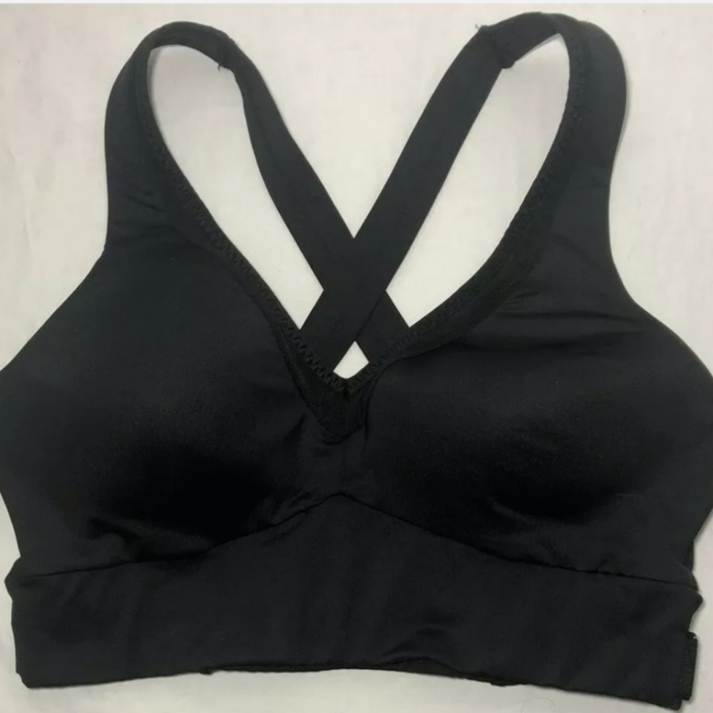 Athleta Small Size S Sports Bra Black Thick Straps